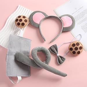 Mouse Costume Set and 2PC Cookie Brooches