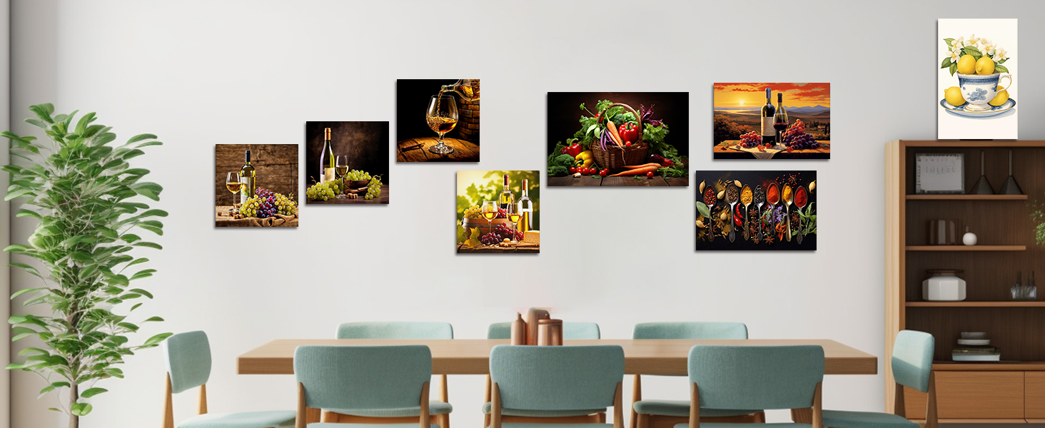 ZQQART Kitchen Canvas Wall Art Vintage Delicious Bread