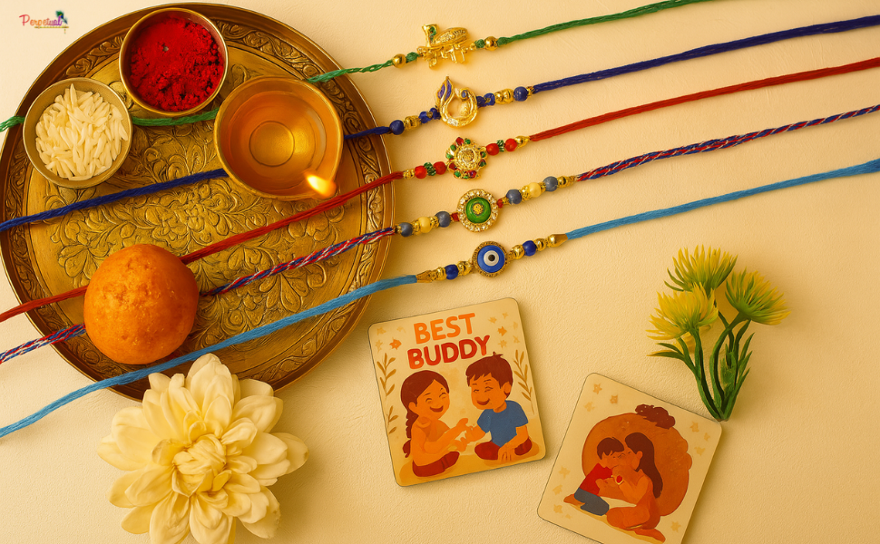 rakhi combo set rakhi threads bhabhi rakhi bracelet rakhi hamper for brother and bhabhi gifts for