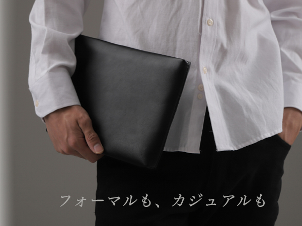 【PuNi【断捨離中】】キルティングレザー クラッチバッグ クラッチバッグ オーストリッチ・パイソン型押しメンズセカンド