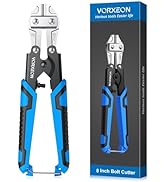 VORXEON 8 Inch Bolt Cutter Chrome Vanadium Small Wire Cutters Heavy Duty, Non-Slip Handle, Dual L...