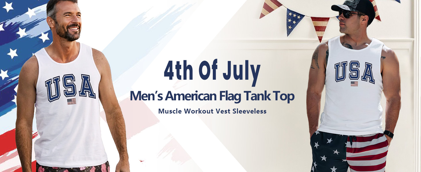 4th of july tank top for men