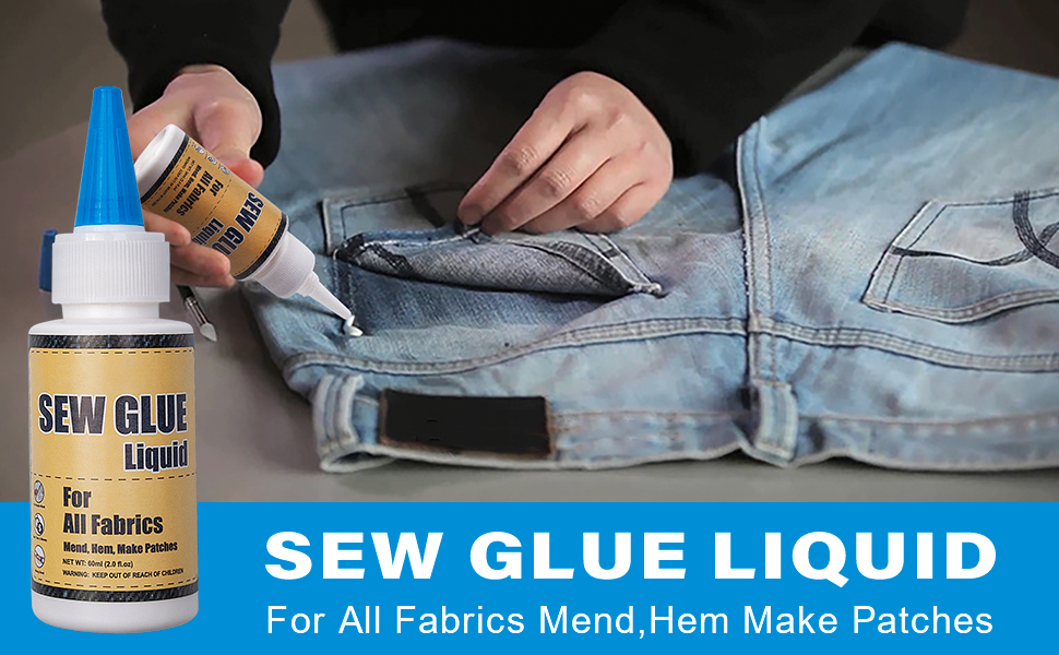 1 Min Quick Bonding Fabric Glue,Washable Speed Sew Fabric Glue,Natural