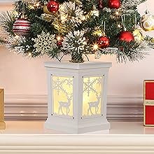 small christmas tree with lights