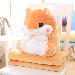 クッション・抱きまくら・ブランケット Rim Amazon.co.jp: NANYONGYUハムスター ぬいぐるみ ブランケット
