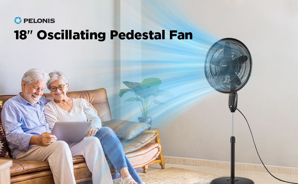 18'' Oscillation pedestal fan