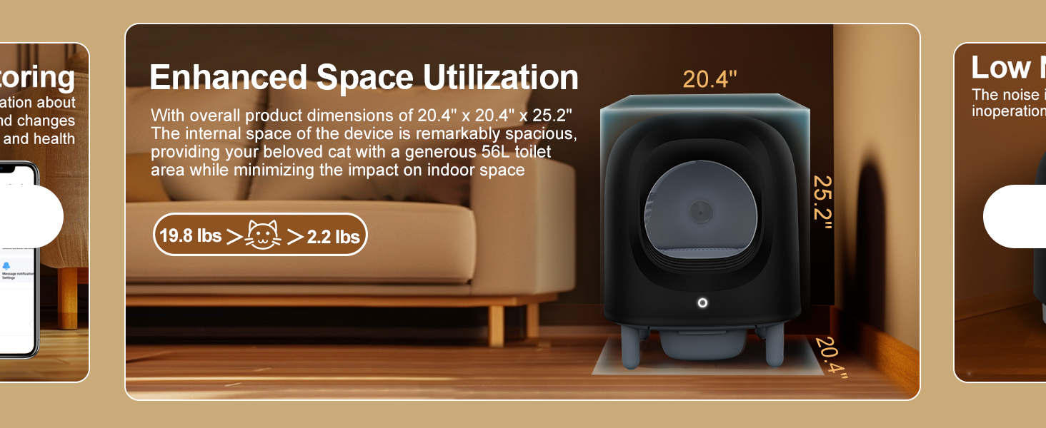 Sousia SelfCleaning Cat Litter Box 56L Extra Large