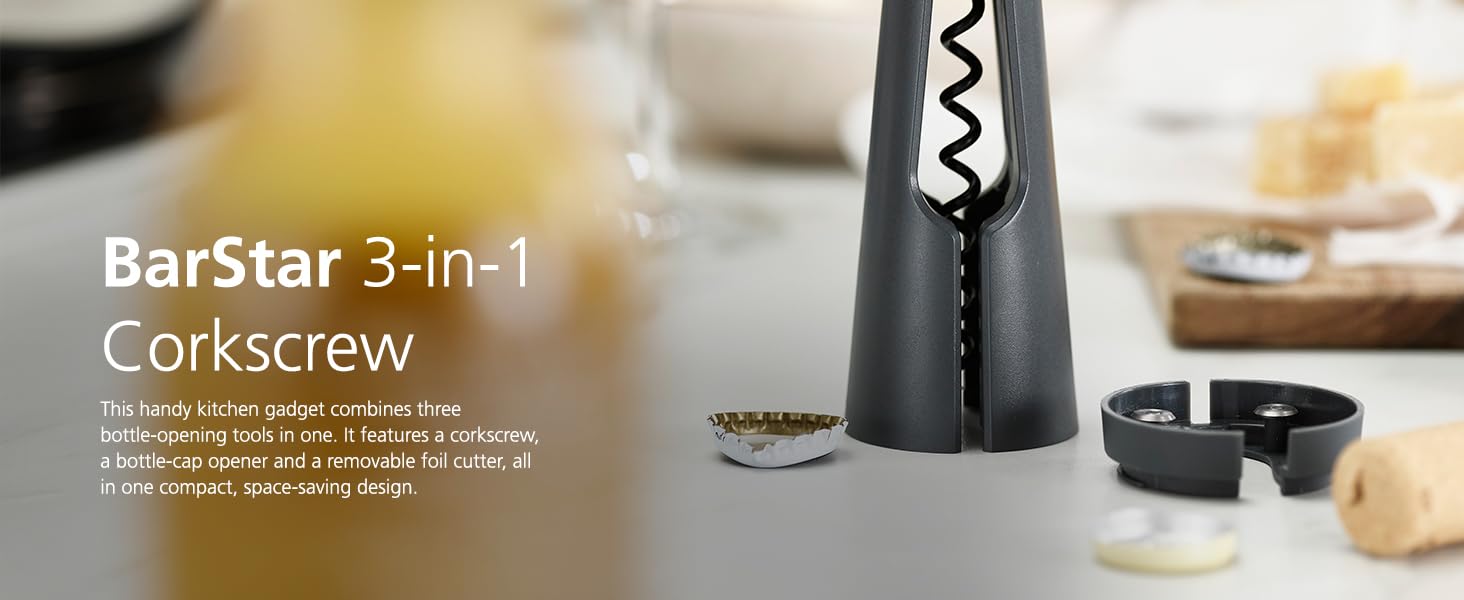 Joseph Joseph BarStar 3in1 Corkscrew Bottle Openers