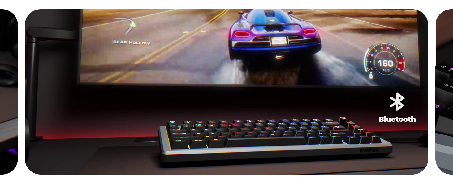 EvoFox Katana X2 TKL Tri-Mode Wireless Mechanical Gaming Keyboard