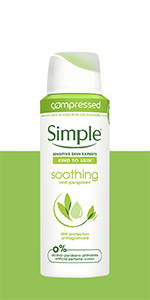Simple Soothing Anti-perspirant Aerosol 6x 125 ml for 48h protection