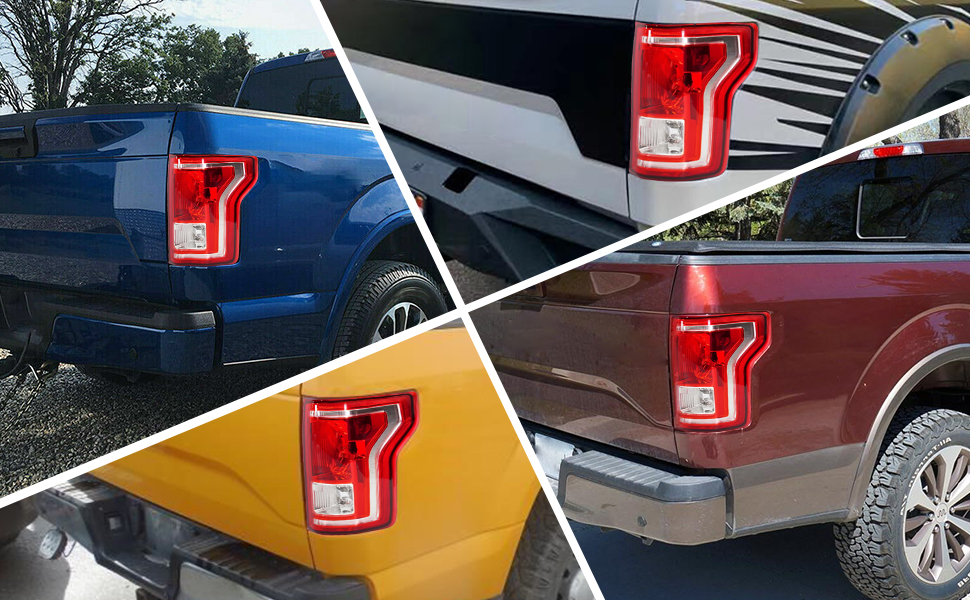 AUTOONE F150 Tail Light Assembly Rear Lamps with Halogen