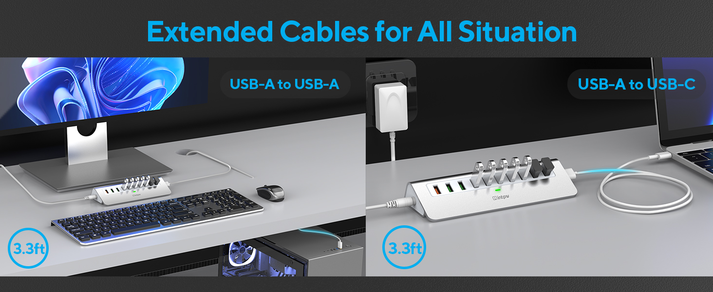 USB-A to USB-A / USB-A to USB-C