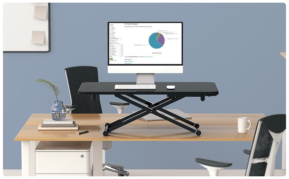 FITUEYES Standing Desk 30'' Height Adjustable Sit Stand Desk for Dual