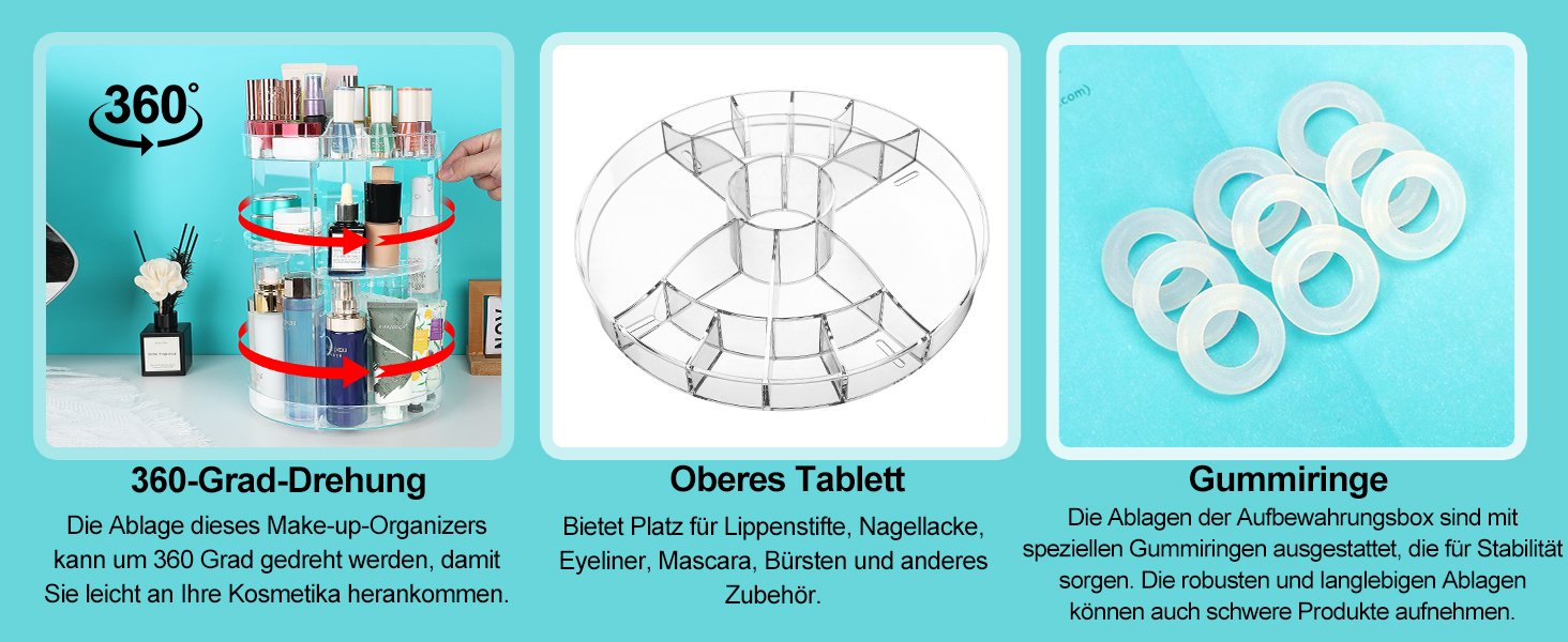 glas makeup pinselhalter