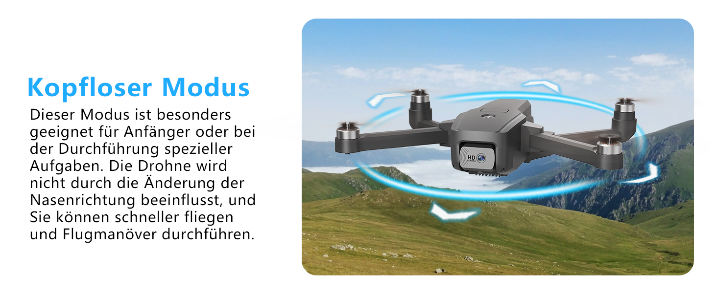 Drohne mit 1080p Kamera,mit Brushless Motoren Drohnen mit Kamera f眉r Erwachsene,Optische Streaming