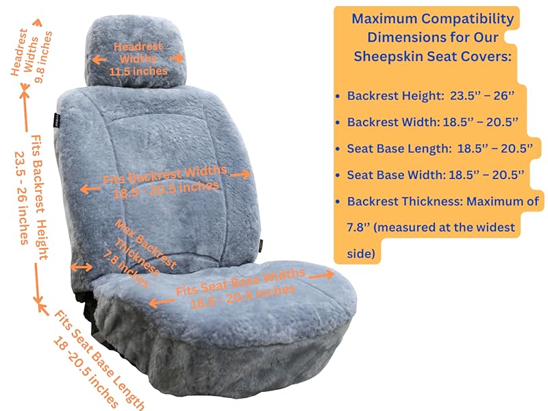 Amazon.com: Genuine Sheepskin Seat Cover Lambskin Seat Cover