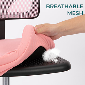 Desk Chair - Armless Mesh Office Chair. Ergonomic Computer Desk Chair