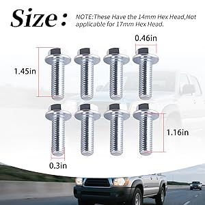 Amazon.com: XYgdhqpt 8Pcs Lower Ball Joint Bolts 14mm