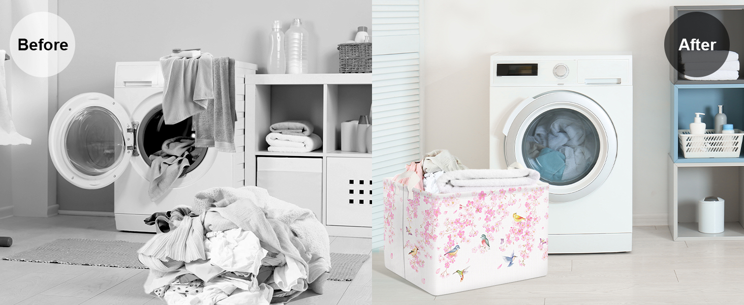 Cherry Blossom Branch Basket