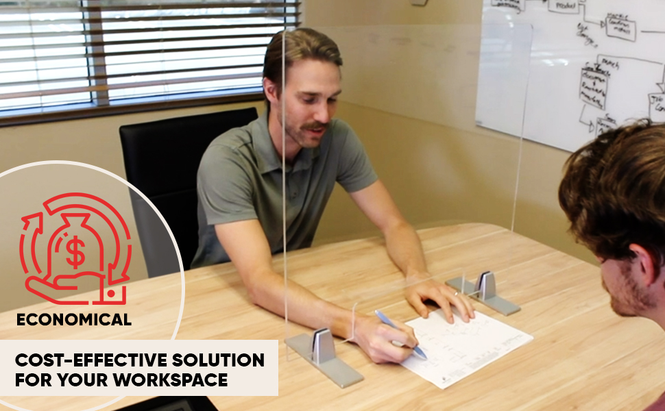 Plexiglass Table Top Sneeze Guard Desk Divider for