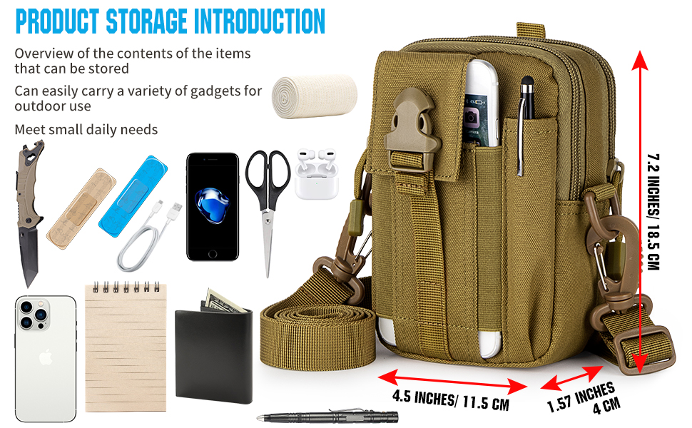 肩带款帆布腰包