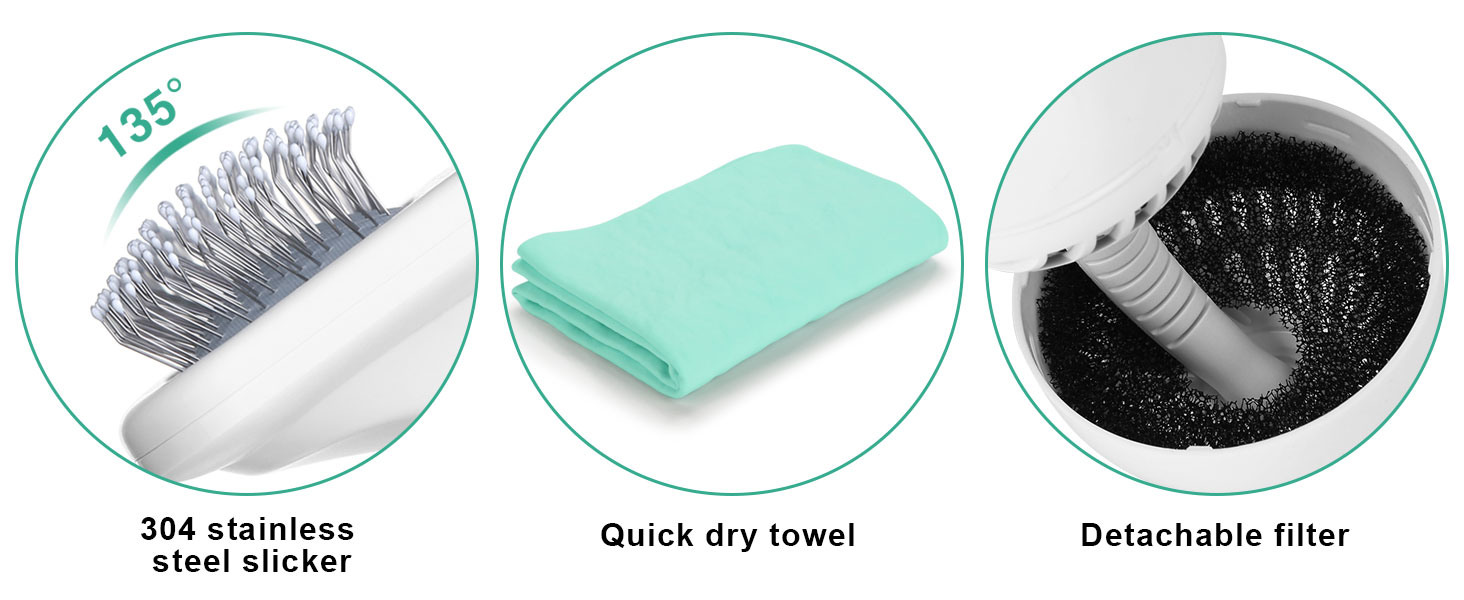 pet hair dryer brush dog hair grooming dryer with slicker brush adjustable temperature