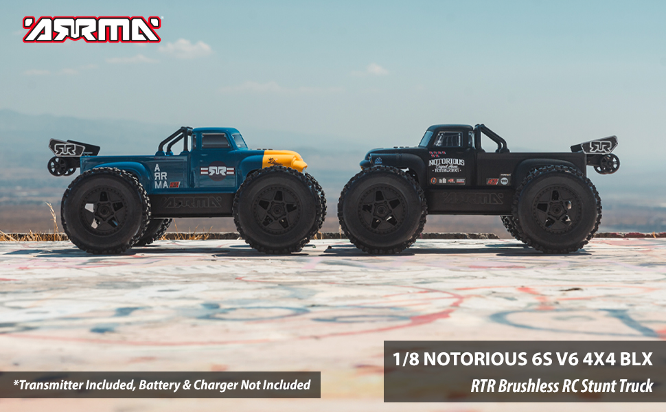 Amazon.com: ARRMA RC Truck 1/8 Notorious 4X4 6S BLX