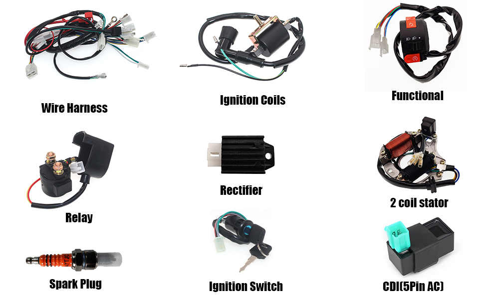 GY6 Coil Packs Set Complete Electrics 2 coil stator