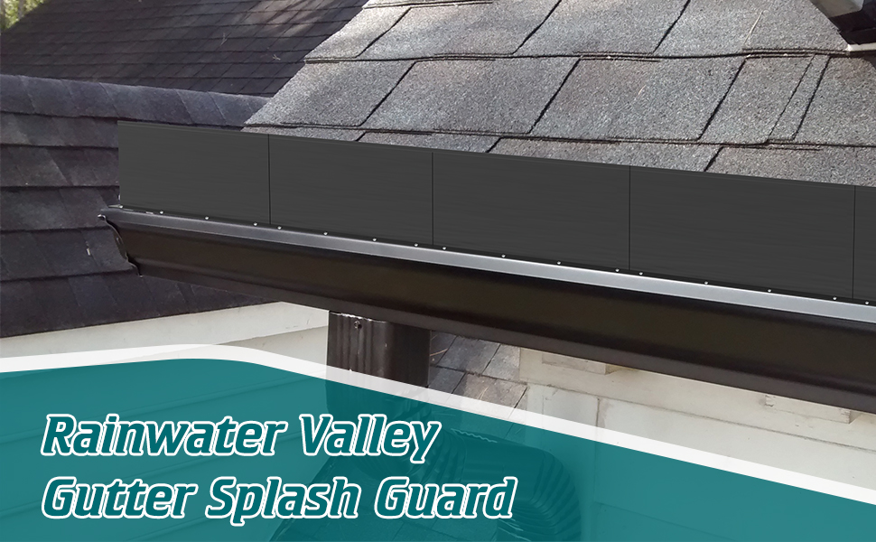 Daisypower 12 Pack Gutter Valley Splash Guards,Rainwater Roof Rain