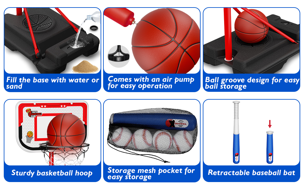 4 in 1 Basketball Hoop