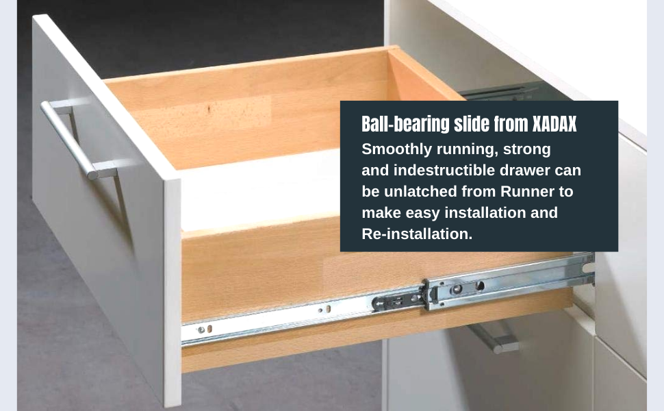 XADAX Ball Bearing Slide Systems/Drawer/Telescopic Channel Set(8" 200