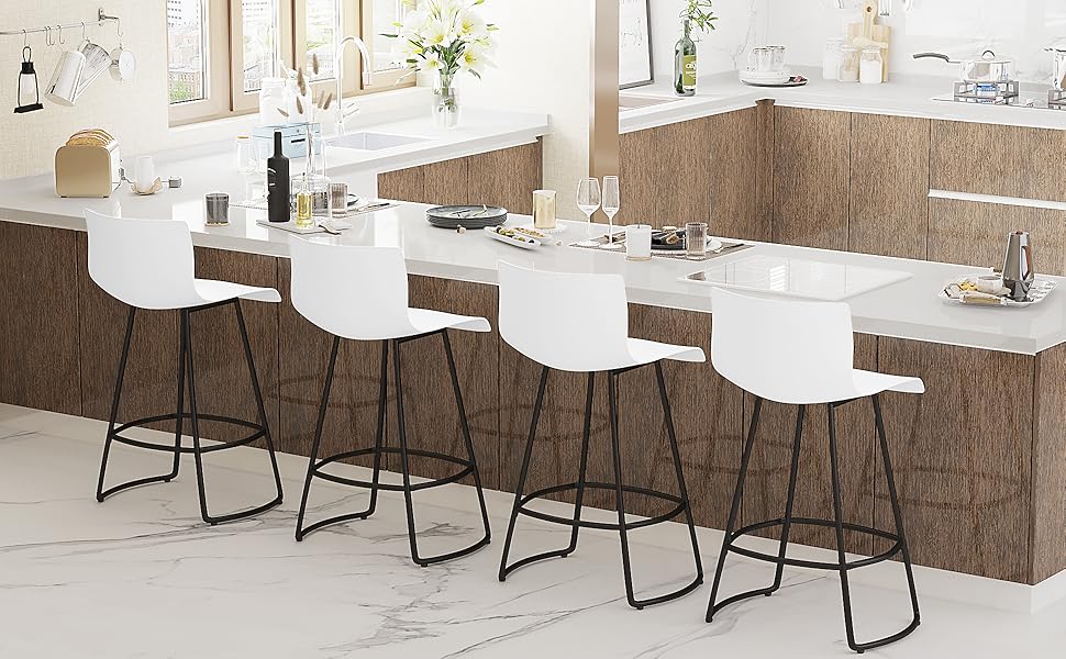 POINTANT Bar Stools Set of 4 Bar Stools Counter Height Bar