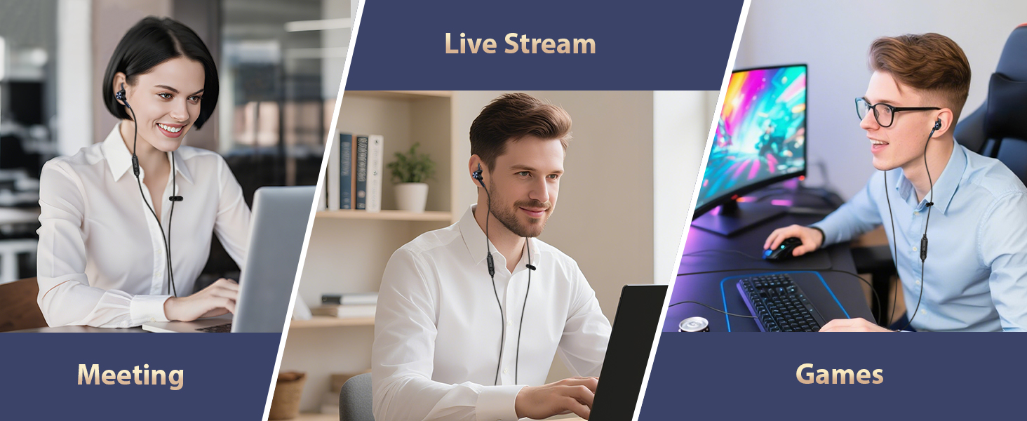 you can use our headphones for meeting live stream playing games