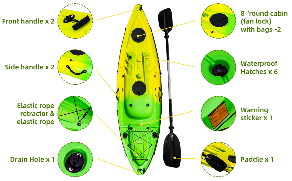 Fishing Kayaks, Sit on Top Kayak for adults with Paddle