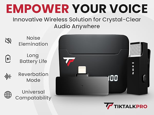 Amazon.com: TikTalkPro Wireless Lavalier Microphone for