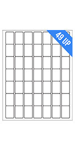 1 x 1.5 - 49UP-Single Sheet