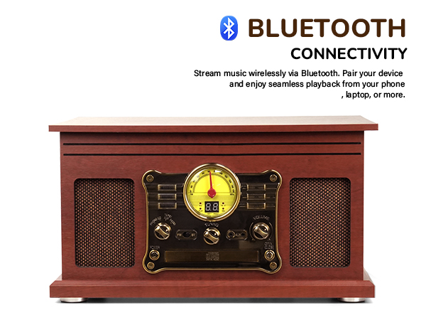 ミュージック ftDVD Amazon.com: FEKTIK Bluetooth Record Player 10 in 1, 3-Speed