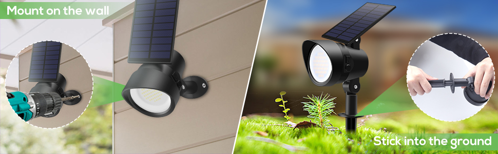 Solar Spot Lights Outdoor Solar Powered Landscape Light