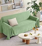KinCam Couch Cover, Washable Sofa Cover Jacquard Woven Sectional Couch Cover, 1-Piece Tassel Furn...
