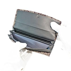 Amazon | [印傳屋] 印伝 長財布 束入S 大容量 鹿革 紫地×白漆