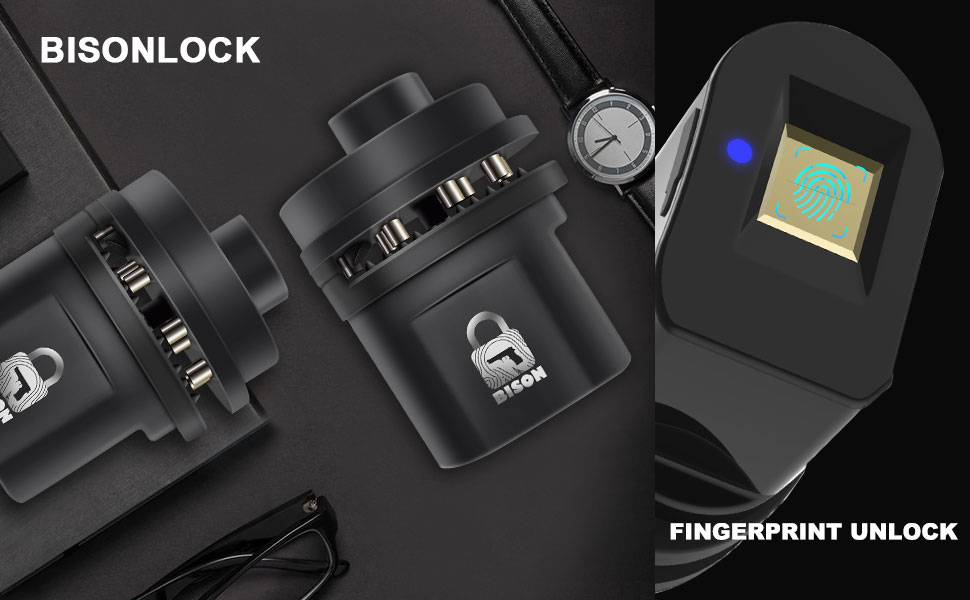 BISONLOCK Bison Fingerprint Trigger Lock, Gun Locks Fit Most Handguns