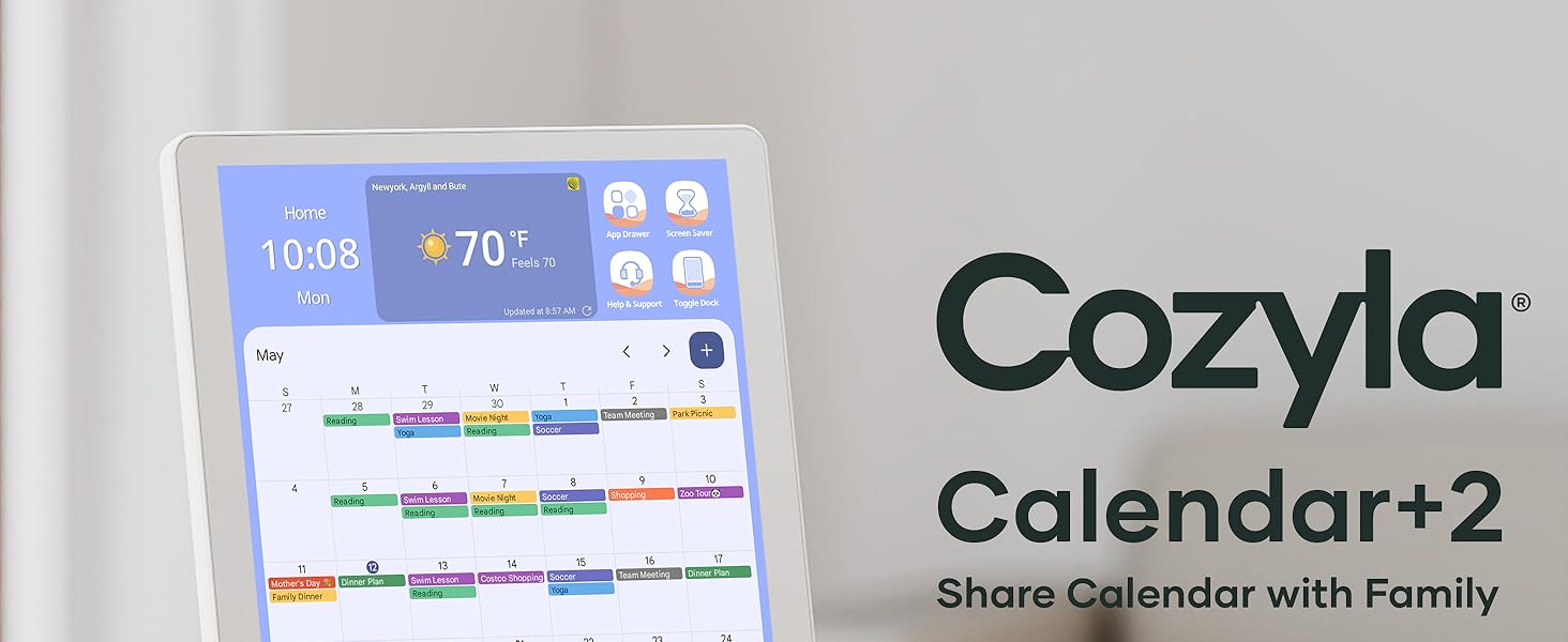 Amazon.com: Cozyla Mate Digital Calendar+ 2: 15.6 Inch Wall Touch ...