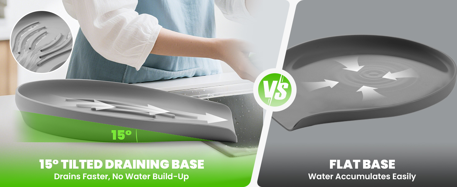 tilted draining base