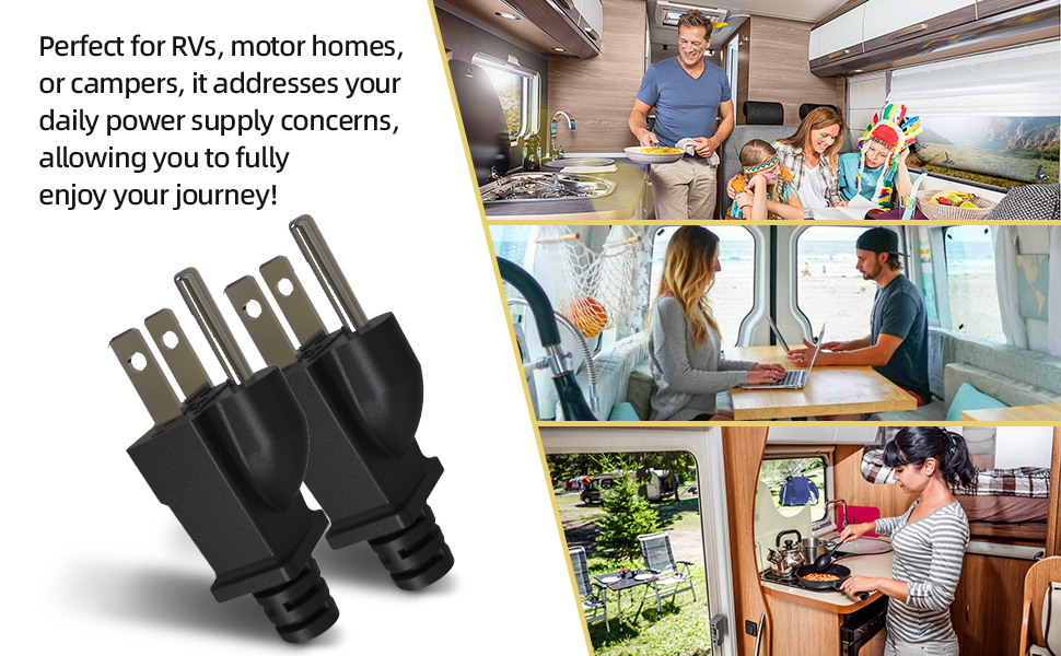 2 Pack Neutral Ground Bonding Plug for Portable Inverter