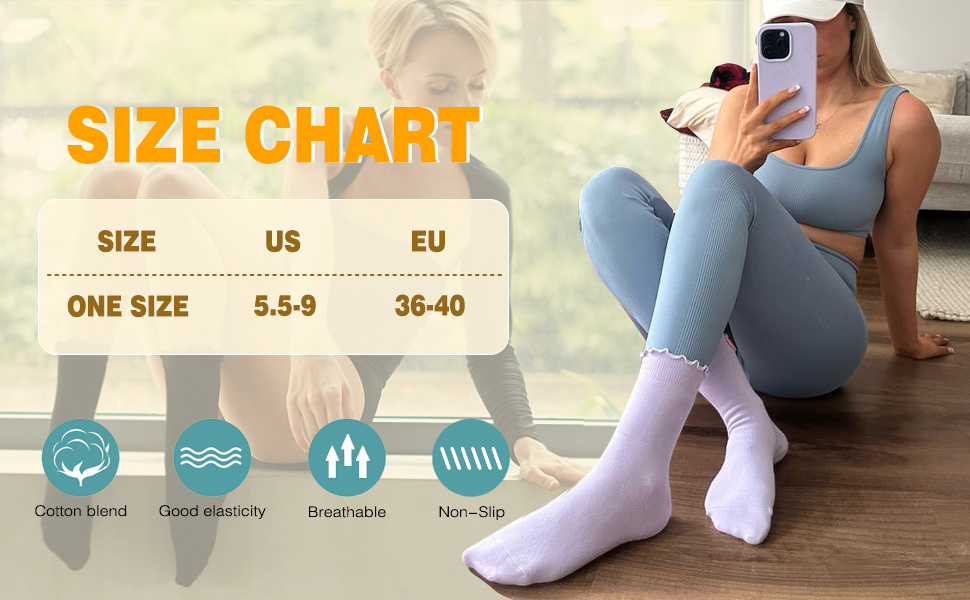 Pilates Socks with Grips for Women