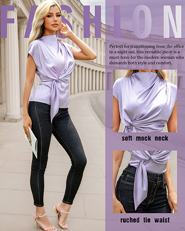 satin tops for women dressy