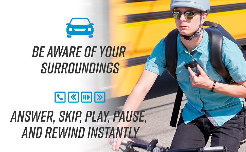 Noxgear 39g Speaker | Be Aware of Your Surroundings and Answer, Skip, Play, Pause Instantly