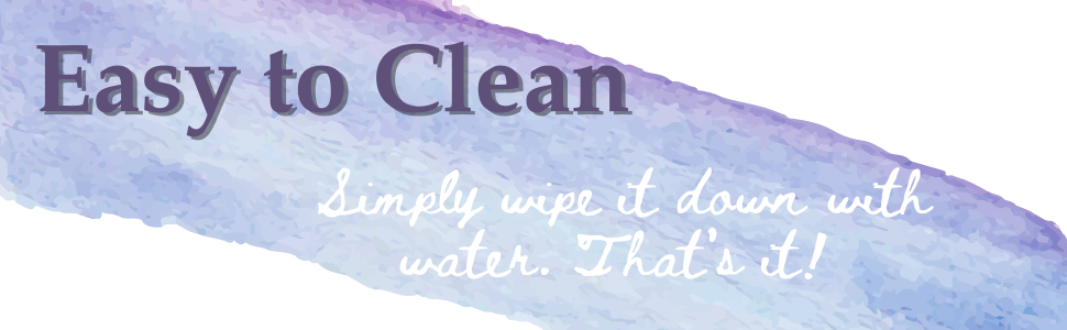 simply wipe it down with water. That's it