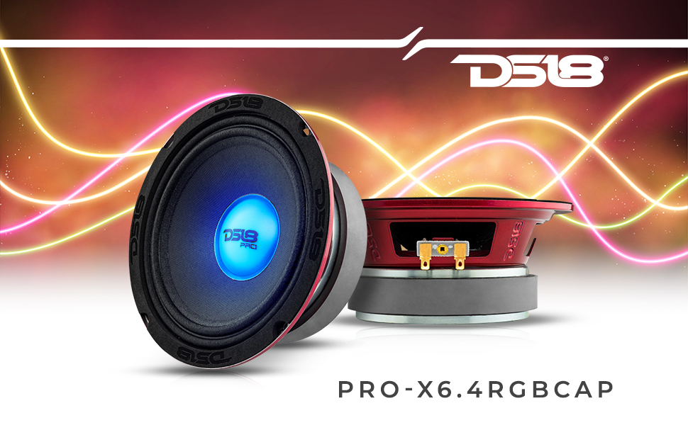 DS18 PROX6.4RGBCAP 6.5" MidRange Loudspeaker 500 Watts 4