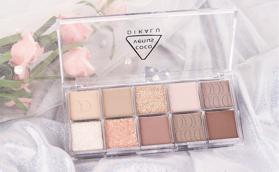 10Colors Rose Gold Brown Colorful Eyeshadow Makeup Palette